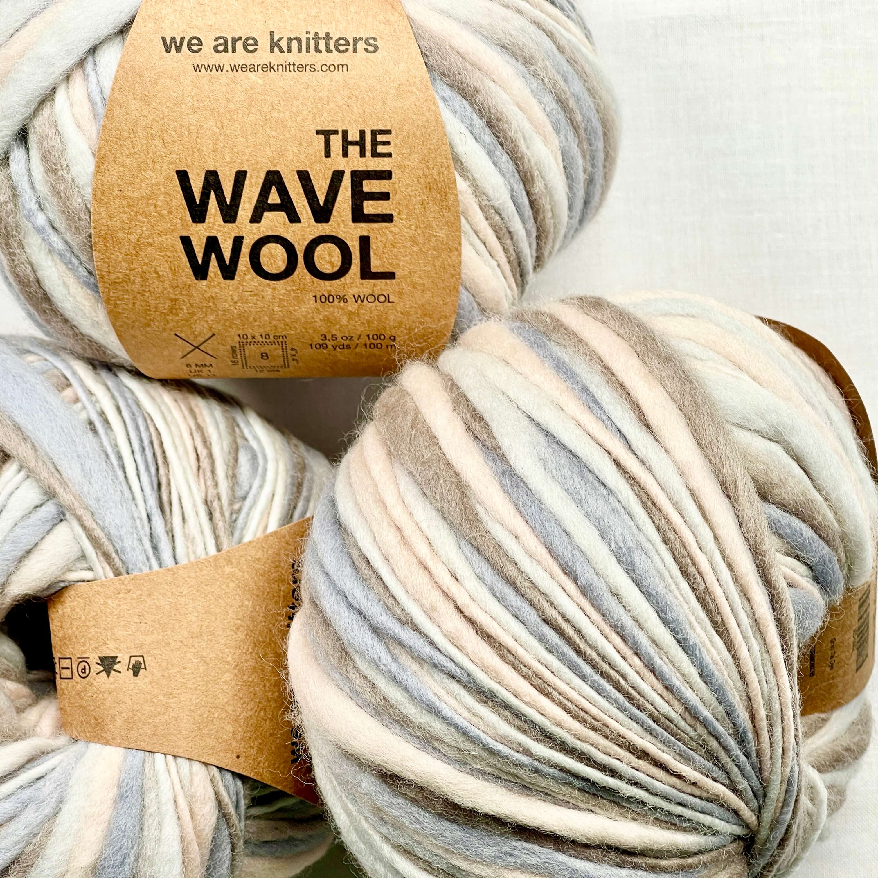 Vlna na pletení The Wave Wool - šedá Grey Tie Dye